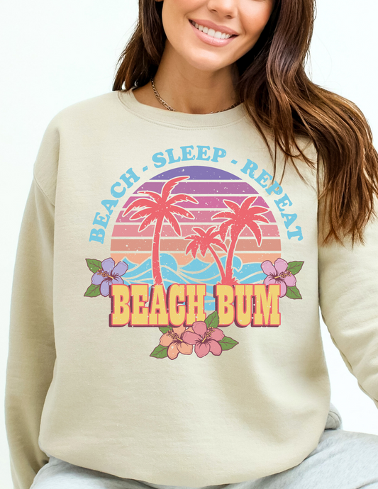 Beach Bum Summer DTF TRANSFER or UV DTF STICKER