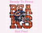 NFL Bears Faux Sequins Faux Embroidery Football DTF TRANSFER