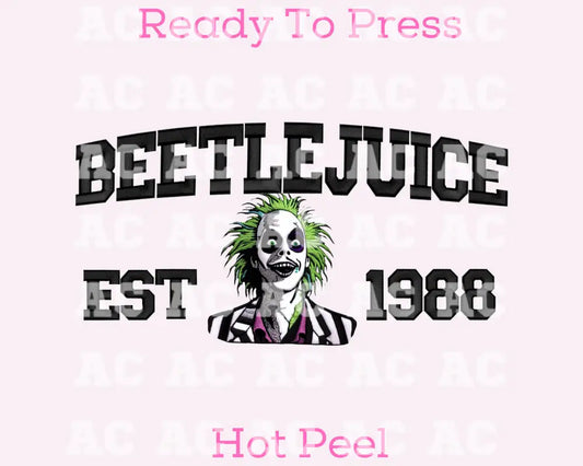 Beetlejuice Est 1988 Kids Trendy Dtf Transfer