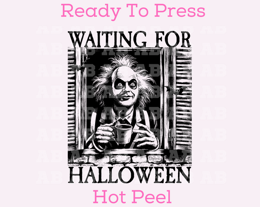 Waiting for Halloween Beetlejuice Halloween DTF TRANSFER