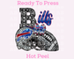 Bills Faux Sequins Faux Embroidery Football DTF TRANSFER