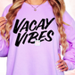 Vacay Vibes Black (Distressed) Spring Break Summer DTF TRANSFER