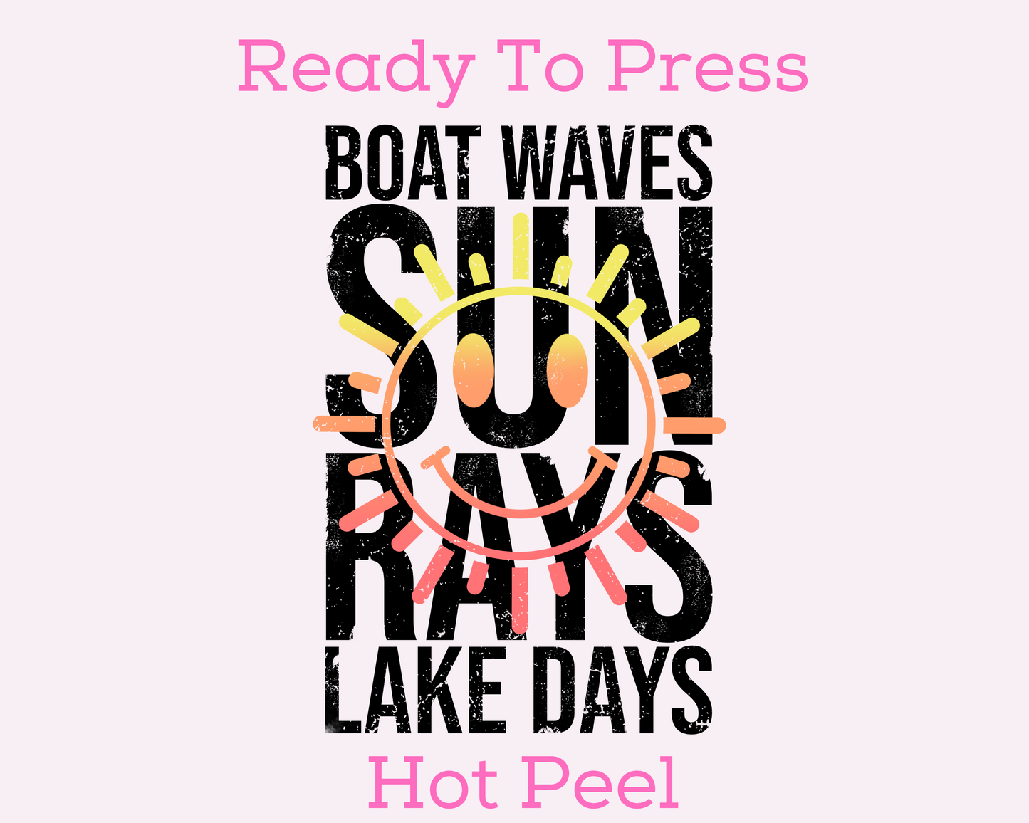 Black Sun Rays & Lake Days Summer DTF TRANSFER