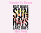 Black Sun Rays & Lake Days Summer DTF TRANSFER