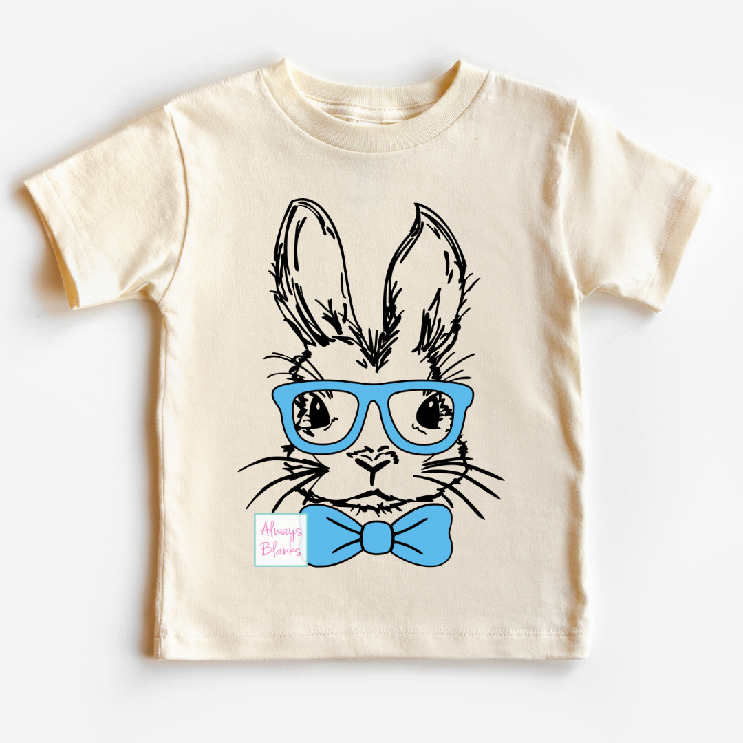 Blue Bowtie Boy Bunny Easter DTF TRANSFER