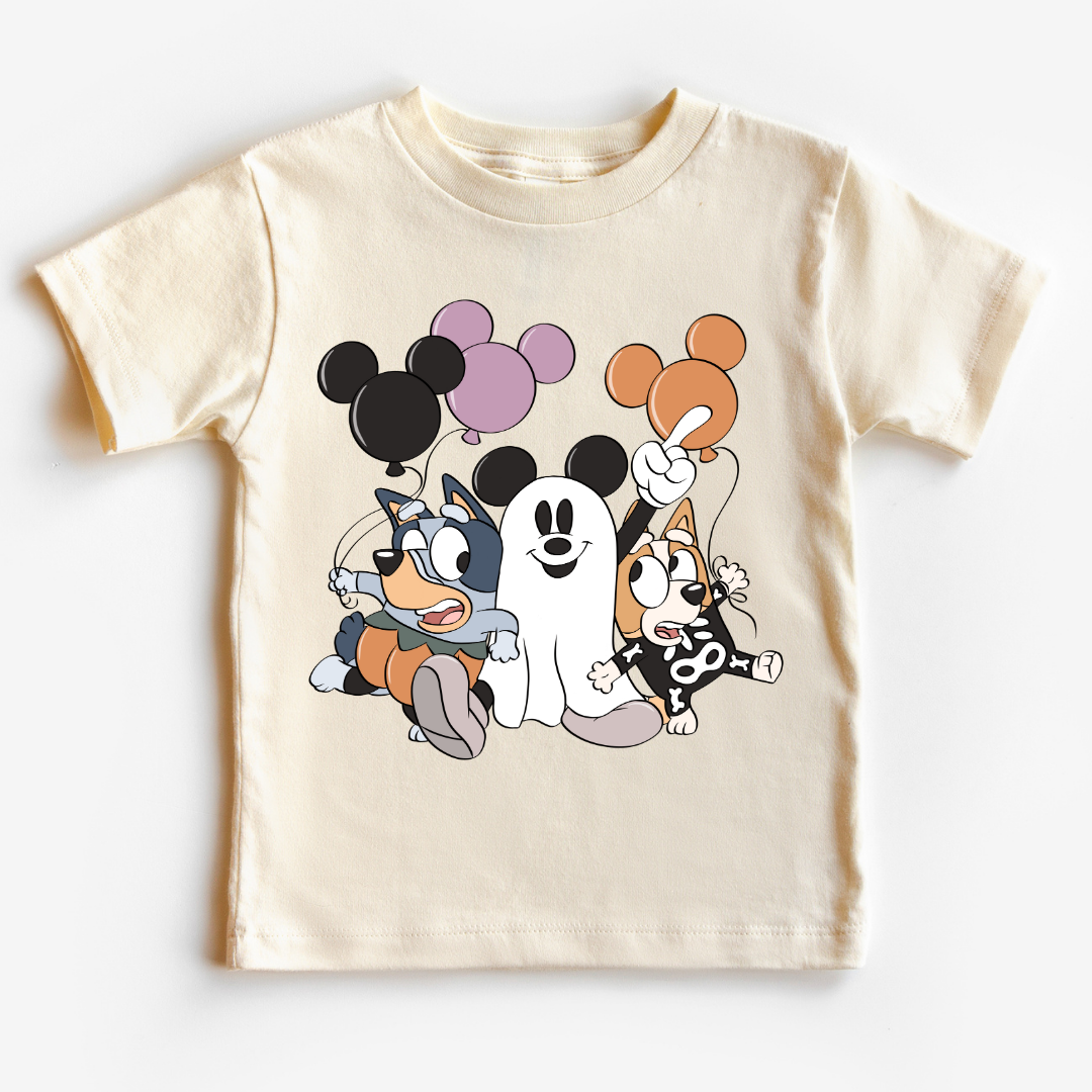 Blue Dog, Sister And Ghost Mickey Disney Halloween DTF TRANSFER