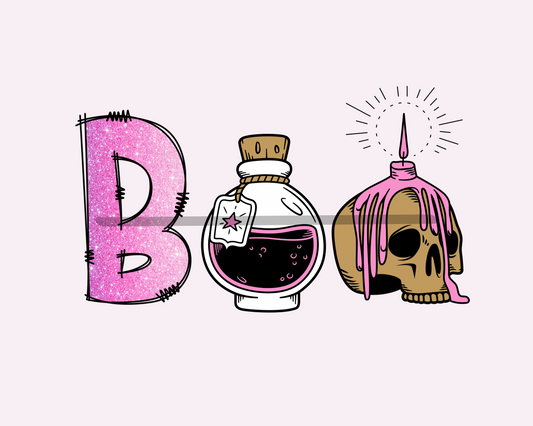 Boo Potion Skull Halloween DTF TRANSFER