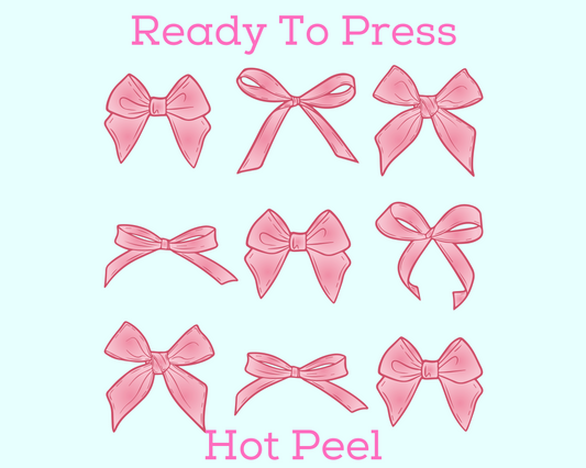 Coquette Bow Pink Collage Trendy DTF TRANSFER