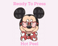 Disney Mickey With Heart Bowtie (Boy) Disney Valentine's Day DTF TRANSFER or UV DTF STICKER