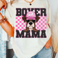 Boxer Mama (Pink) Faux Sequins Faux Embroidery Mom DTF TRANSFER