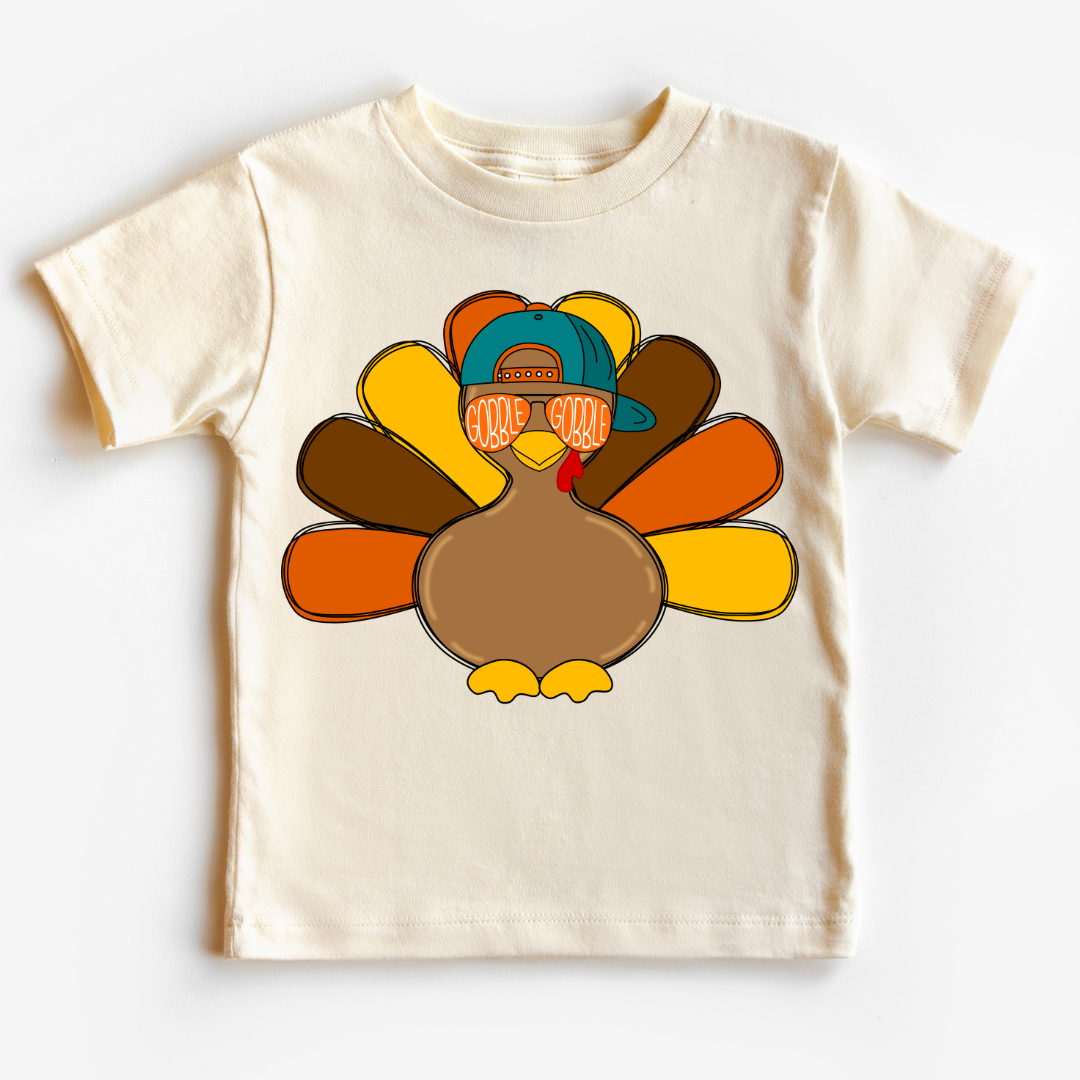 Neutral Gobble Gobble Turkey Thanksgiving DTF TRANSFER or UV DTF STICKER