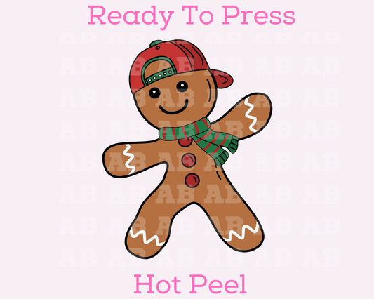 Boy Gingerbread With Hat Christmas DTF TRANSFER