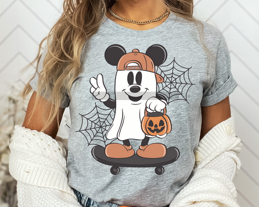 Magical Halloween Boy M0use Ghost Friends DTF TRANSFER or UV DTF STICKER