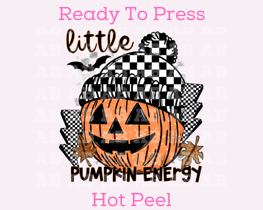 Little Pumpkin Energy (Black) Halloween DTF TRANSFER