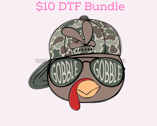 Camo Boy Turkey Thanksgiving DTF TRANSFER