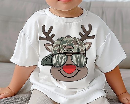 Camo Boy Reindeer Christmas DTF TRANSFER