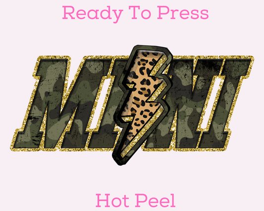 Camo Mini DTF TRANSFER or UV DTF STICKER DECAL