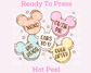 Disney Conversation Candy Hearts Disney Valentine's Day DTF TRANSFER