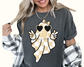 Girl Checkered Ghost Blowing Bubble Halloween DTF TRANSFER