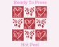 Hearts And Coquette Bows Checkered Valentine's Day DTF TRANSFER