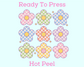 Checkered Flowers Spring DTF TRANSFER