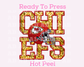 NFL KC Chiefs Faux Sequins Faux Embroidery Football DTF TRANSFER