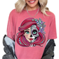 Ariel Faux Embroidery Sugar Skull Disney DTF TRANSFER