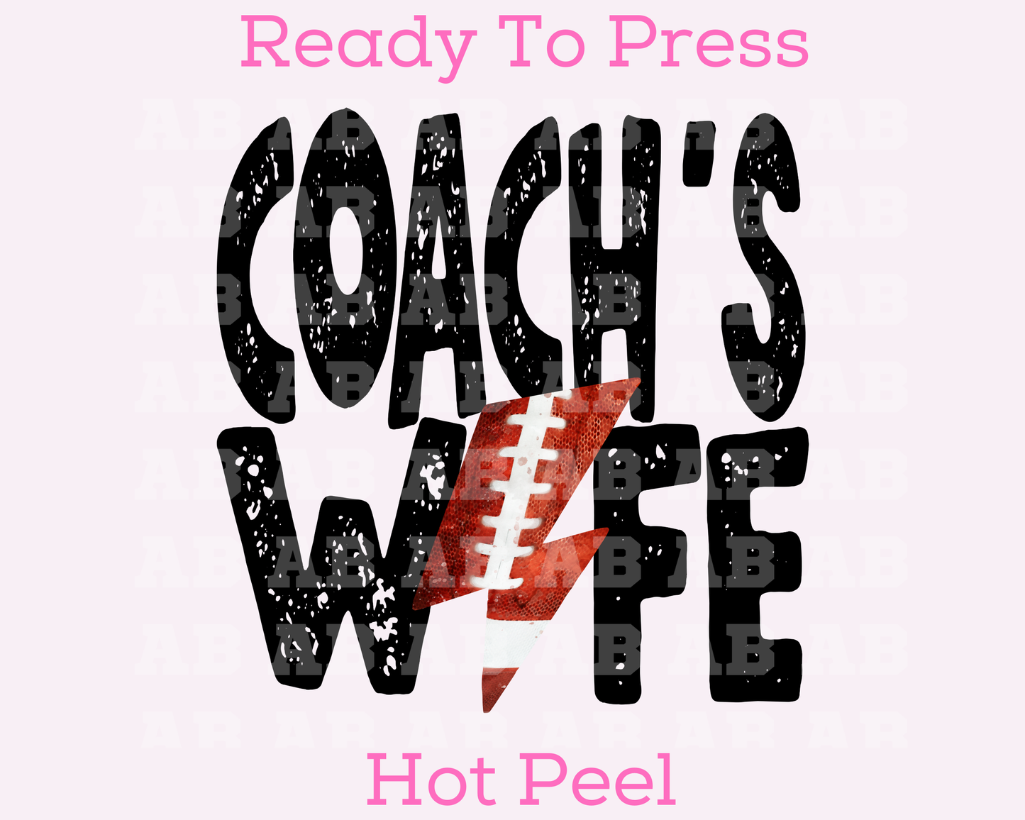 Coach's Wife Football (Distressed) Football DTF TRANSFER