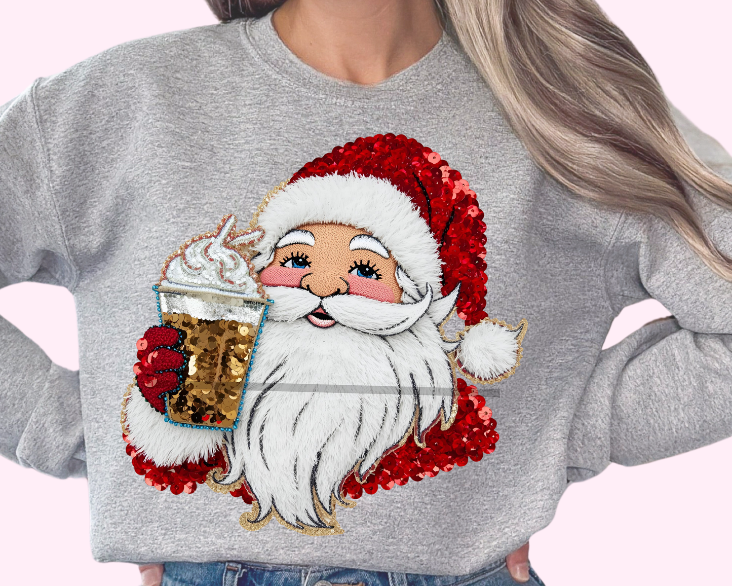 Coffee Santa Christmas DTF TRANSFER