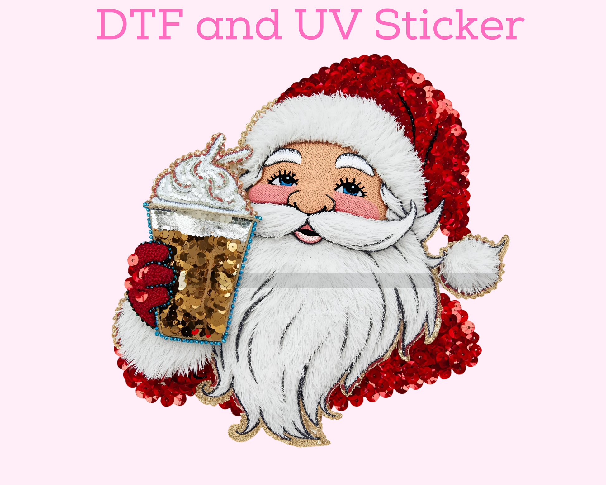 Coffee Santa Christmas DTF TRANSFER