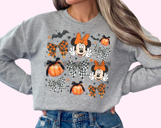 Magical Halloween M0use Boo Bow Collage DTF TRANSFER or UV DTF STICKER