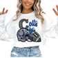 Colts Faux Sequins Faux Embroidery Football DTF TRANSFER