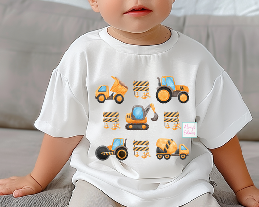 Boy Construction DTF TRANSFER or UV DTF STICKER DECAL