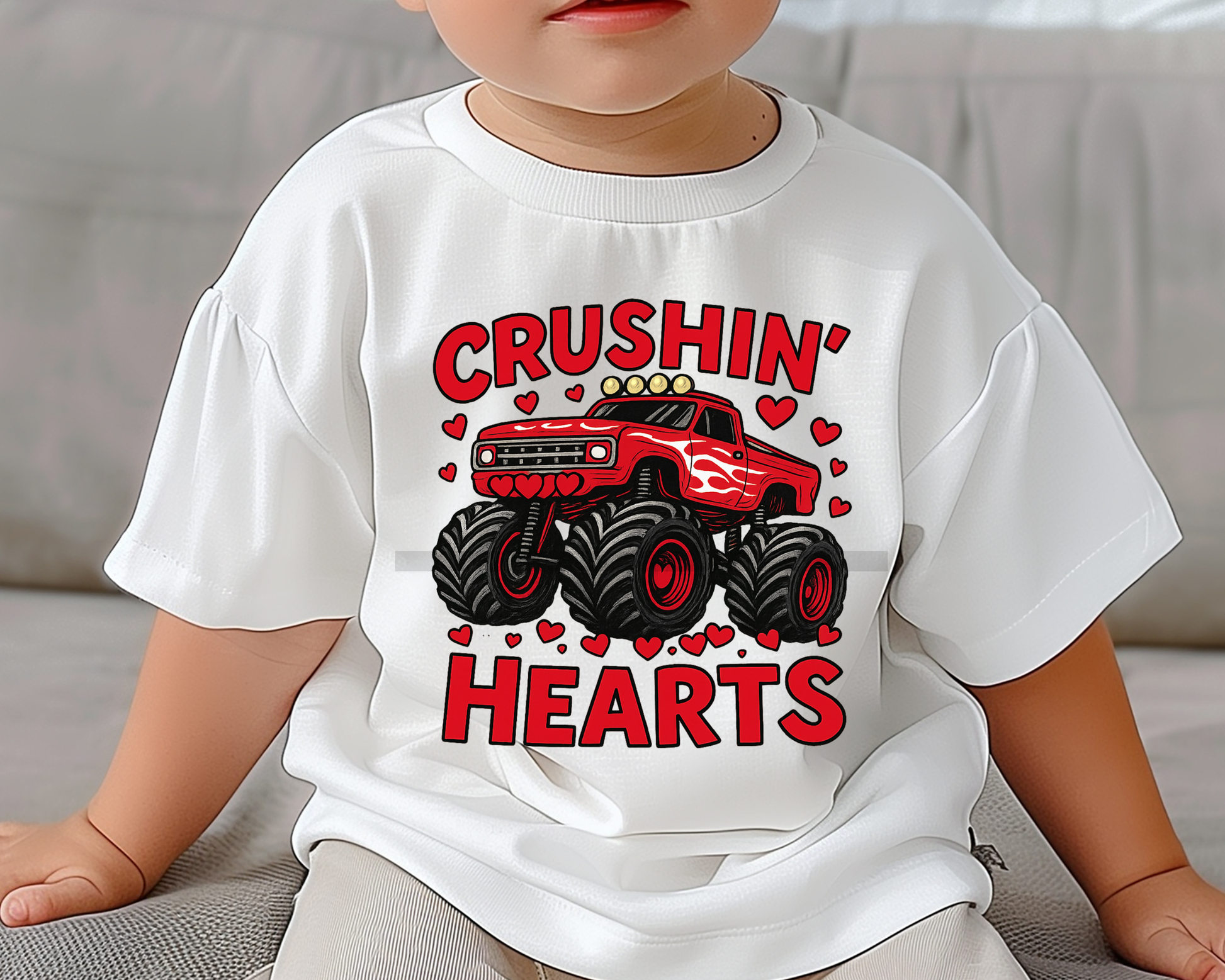 Crushin' Hearts Boy Valentine's Day DTF TRANSFER or UV DTF STICKER