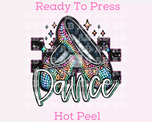 Checkered Dance Faux Embroidery School DTF TRANSFER or UV DTF STICKER