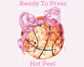 Coquette Bow Watercolor Disco Basketball Sports DTF TRANSFER