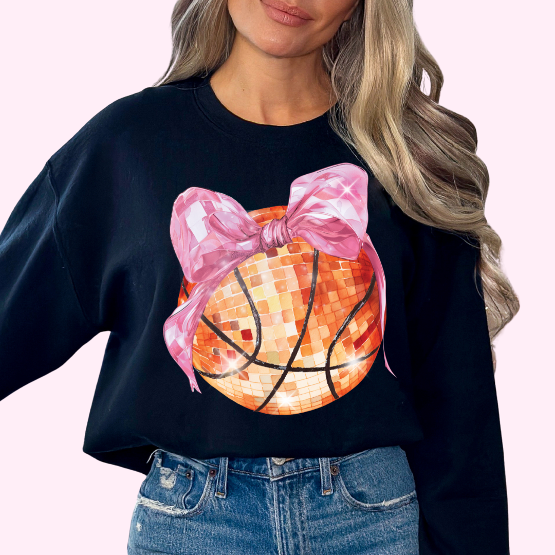 Coquette Watercolor Disco Basketball Sports DTF TRANSFER