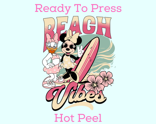 Minnie & Daisy Beach Vibes Summer DTF TRANSFER