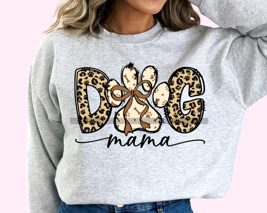 Dog Mama Leopard DTF TRANSFER or UV DTF STICKER DECAL