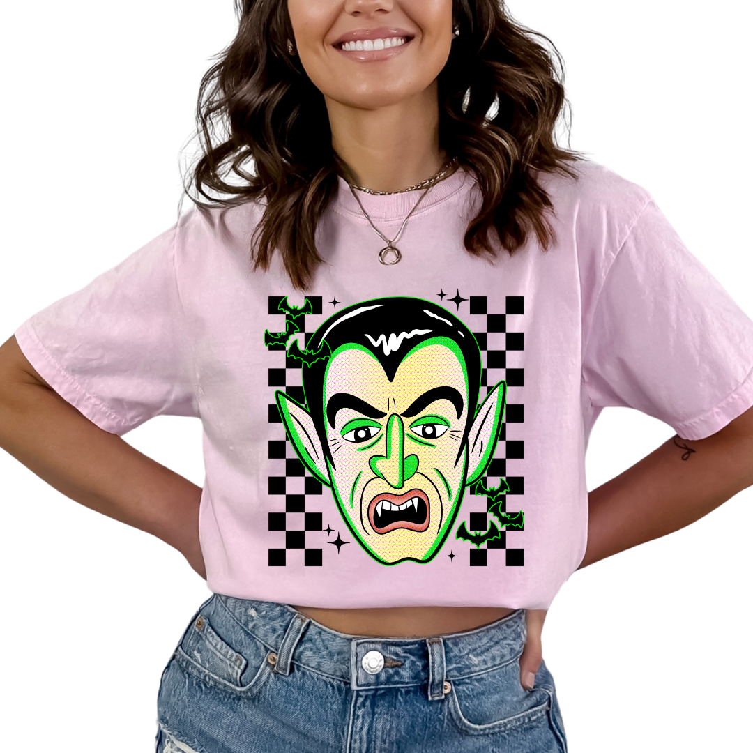 Green Dracula Halloween DTF TRANSFER