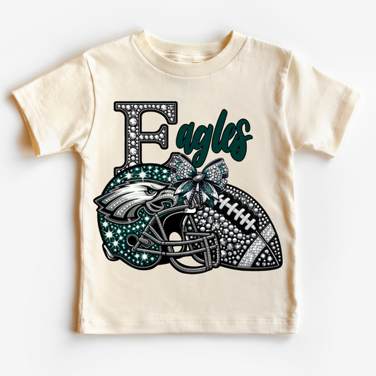 Eagles Faux Sequins Faux Embroidery Football DTF TRANSFER