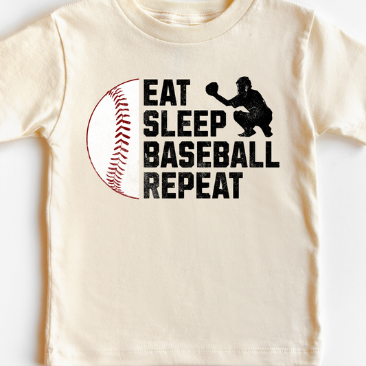 Eat Sleep Baseball DTF TRANSFER