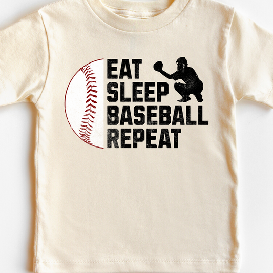 Eat Sleep Baseball DTF TRANSFER or UV DTF STICKER