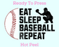 Eat Sleep Baseball DTF TRANSFER