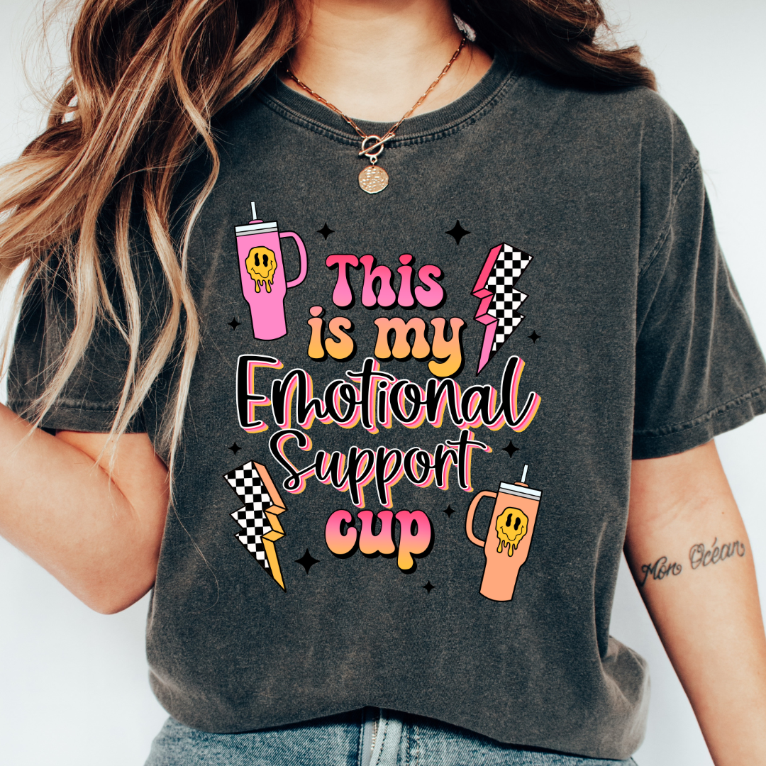 Emotional Support Cup DTF TRANSFER
