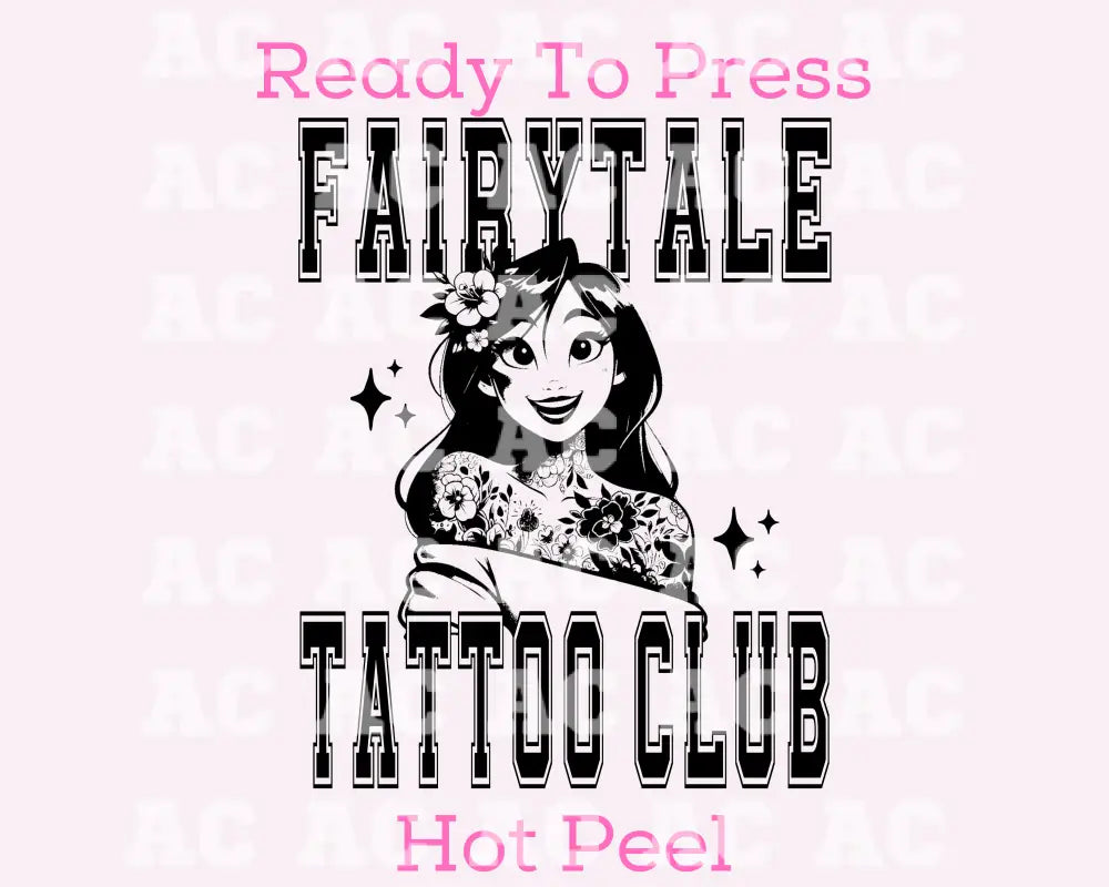 Fairytale Tattoo Club Disney Mulan Dtf Transfer