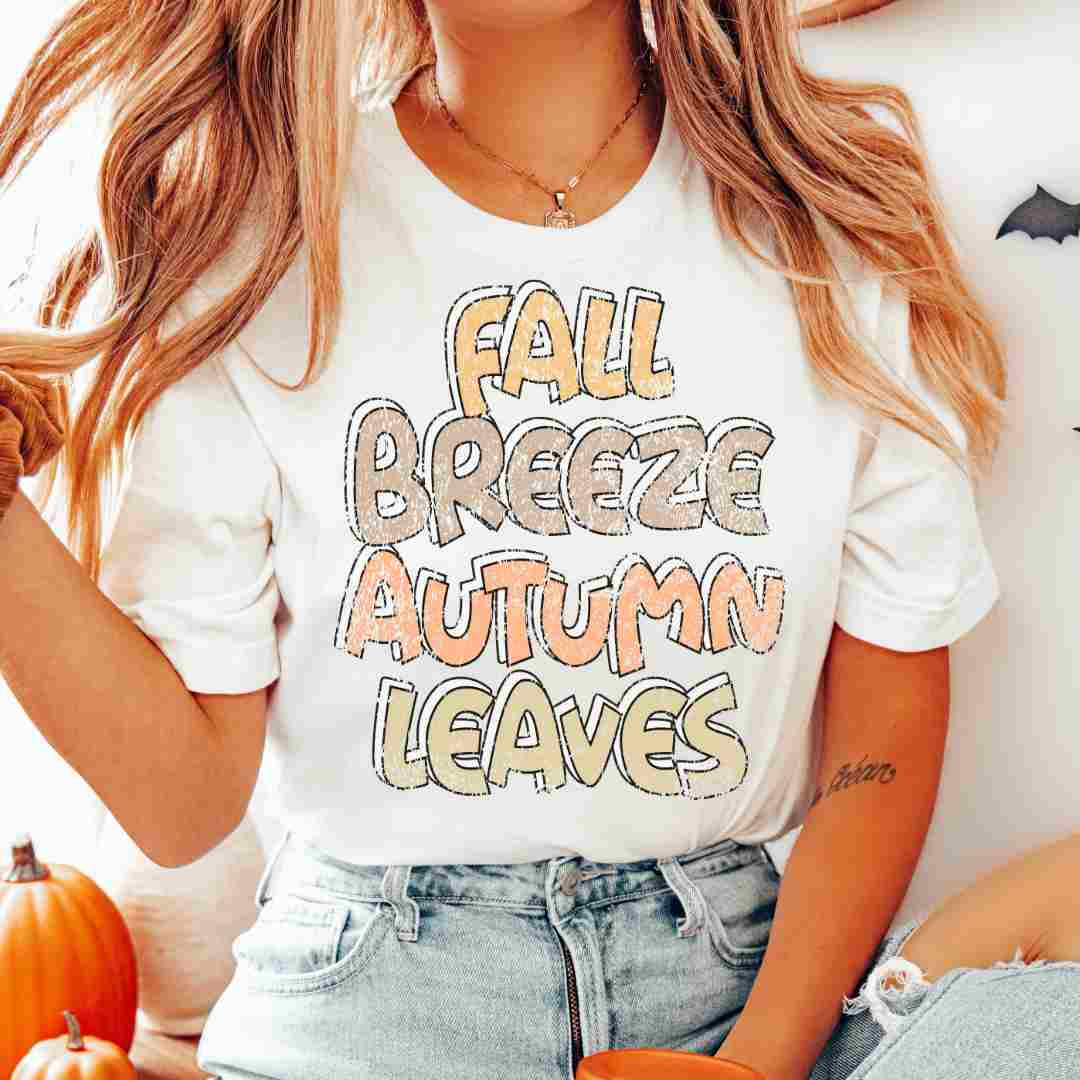 Fall Breeze Autumn Leaves DTF TRANSFER