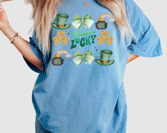 Feeling Lucky St. Patrick's Day DTF TRANSFER or UV DTF STICKER