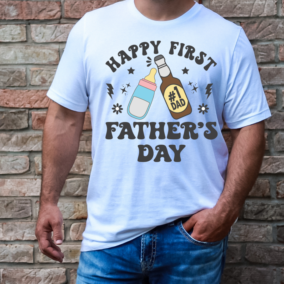 Happy First Father's Day DTF TRANSFER or UV DTF STICKER