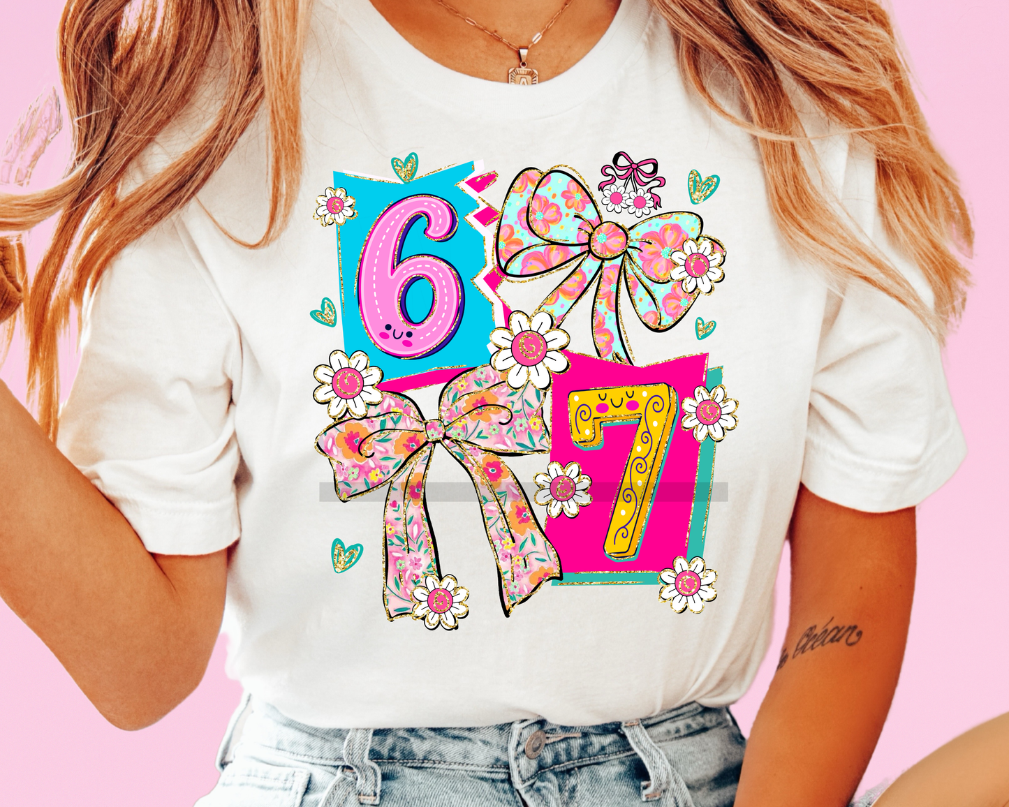 6 .. 7.. Bow Spring DTF TRANSFER or UV DTF STICKER